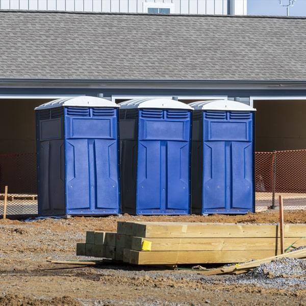 Heavy-duty construction site porta potty in Elk Grove Village, Illinois