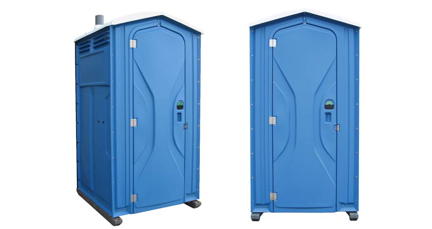 Long-term porta potty units on site in Elk Grove Village, Illinois